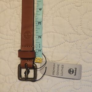 Timberland: cognac: gold tone buckle: size XL NWT